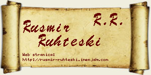 Rusmir Ruhteski vizit kartica